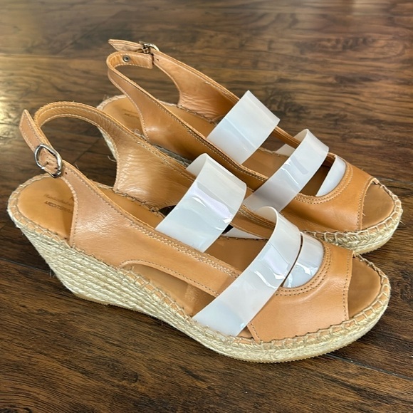 Anthropologie NAGUISA Espadrille Wedge Slingback Hand Crafted in Spain Sandals - Picture 1 of 17